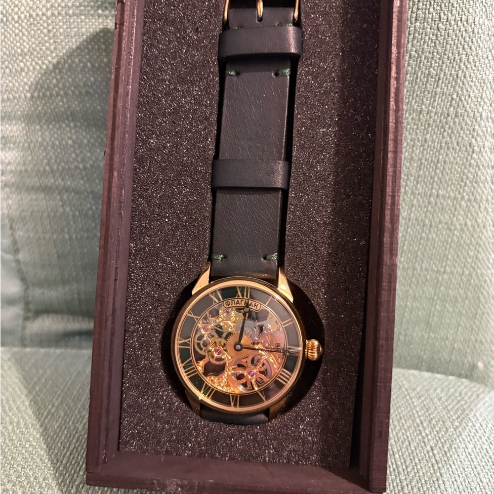 Handmade Skeleton Watch with Architectural Elegance